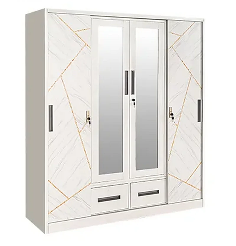 4 Sliding Door Wardrobe With Drawer And Mirror suppliers