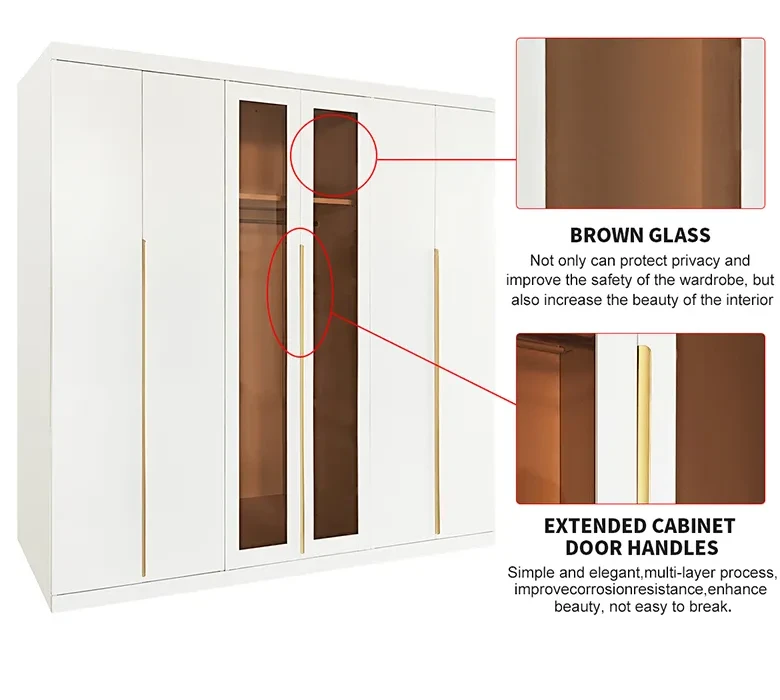 6-Door Long Handle Wardrobe high quality