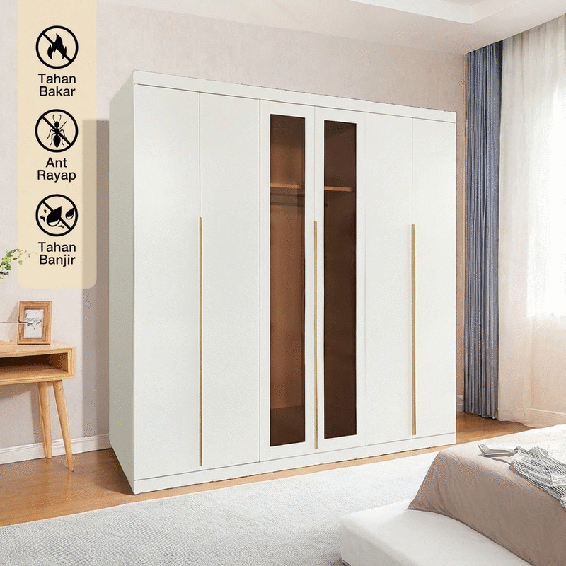 6-Door Long Handle Wardrobe factory