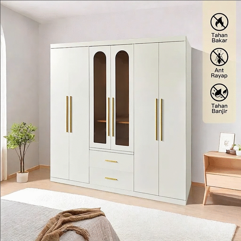 6 Door Wardrobe With Drawers high quality