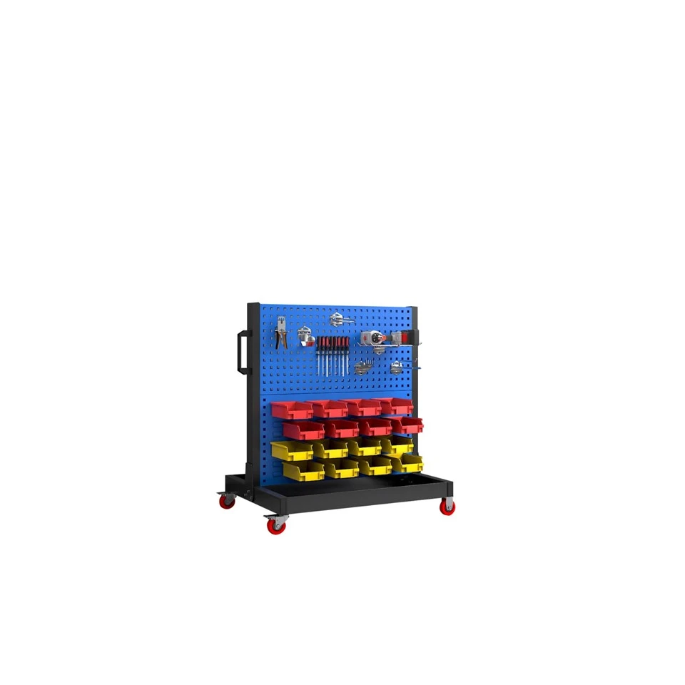 Tool Hanging Rack With Pegboard And Storage Bins factory