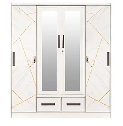 4 Sliding Door Wardrobe With Drawer And Mirror