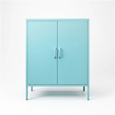 Short Blue Wardrobe Cabinet